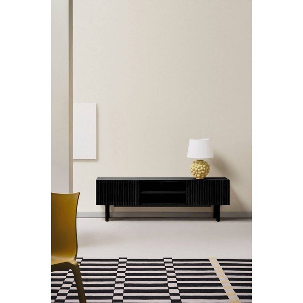Černý TV stolek v dekoru jasanu 160x50x43 cm Sion – Jotex-image-1