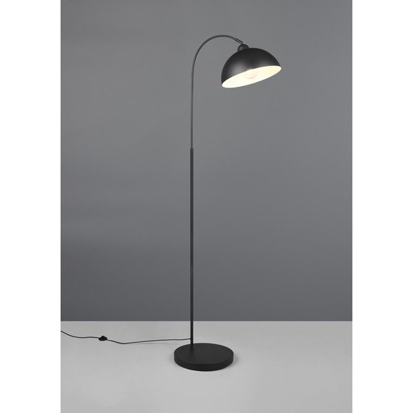 Černá stojací lampa s kovovým stínidlem (výška 170 cm) Sierra – Reality-image-1