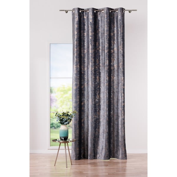 Antracitový závěs 140x260 cm Lhasa – Mendola Fabrics-image-1