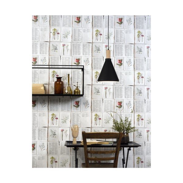 Závěsné svítidlo s kovovým stínidlem v černo-přírodní barvě ø 25 cm Melbourne – it's about RoMi-image-4