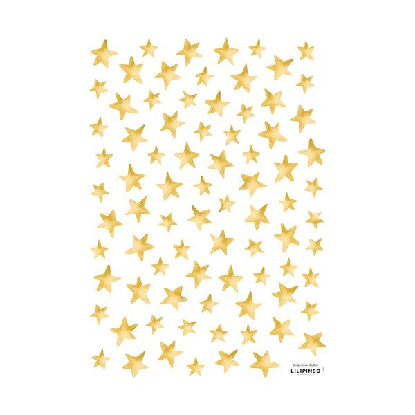 Dětské samolepky v sadě 81 ks 30x42 cm Etoiles Dorees – Lilipinso