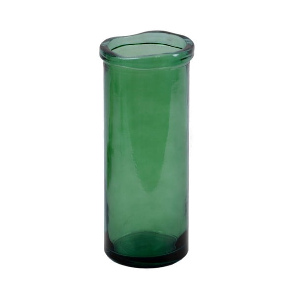 Lahvově zelená váza z recyklovaného skla Ego Dekor Simplicity, výška 36 cm