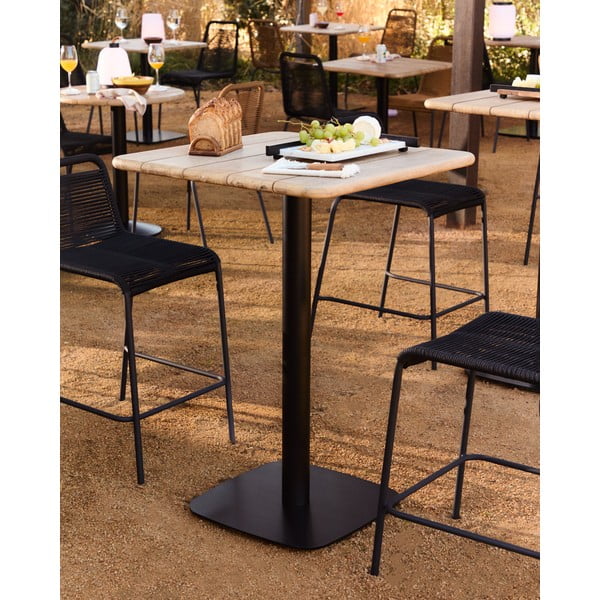 Barový stůl s deskou z akácie 70x70 cm Saura – Kave Home-image-1