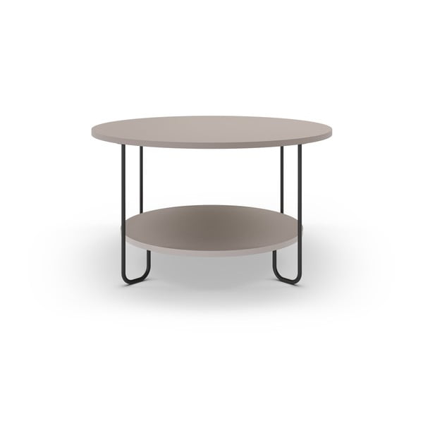 Šedý kulatý konferenční stolek ø 80 cm Tonka – Marckeric-image-3