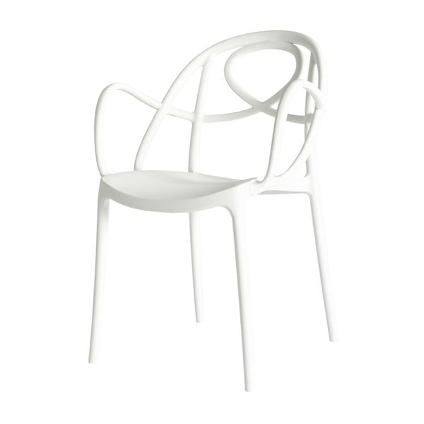Židle Etoile s područkami, bílá