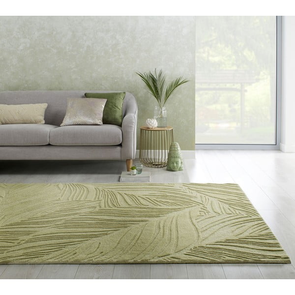 Zelený vlněný koberec 200x290 cm Lino Leaf – Flair Rugs-image-1