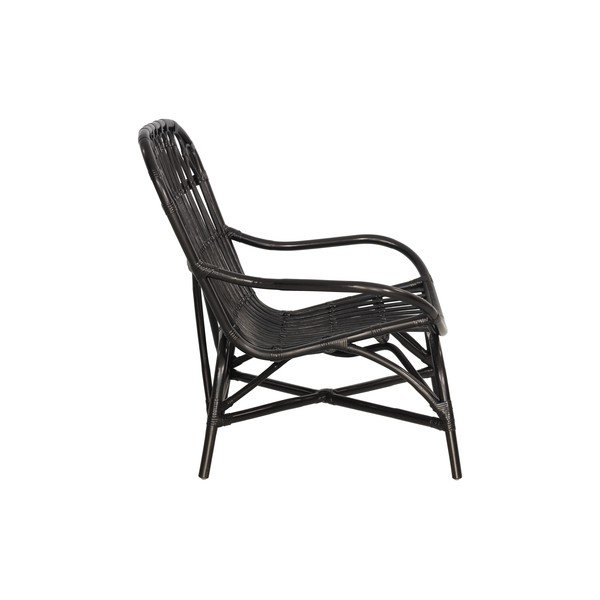 Černé ratanové zahradní křeslo Bonami Essentials Sara-image-2