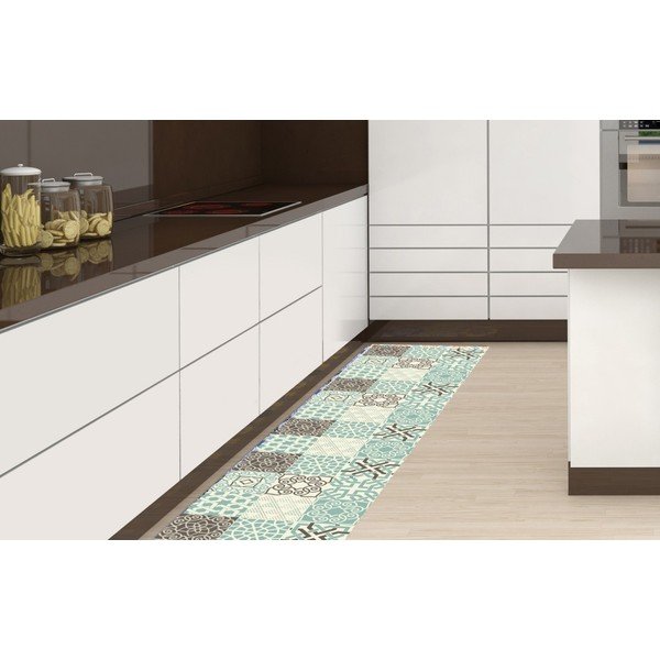 Vinylový běhoun Huella Déco Turquesa 180x50 cm-image-1