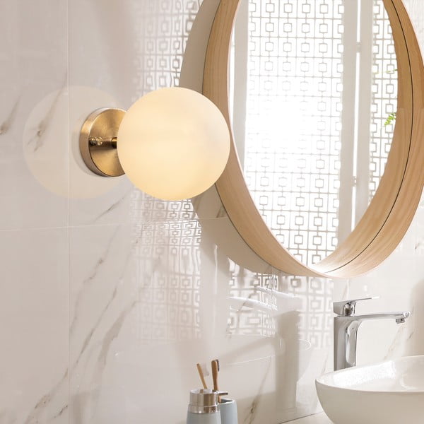 Bílé/v bronzové barvě nástěnné svítidlo ø 15 cm Atmaca – Opviq lights-image-3