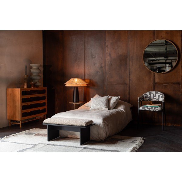 Béžová lavice z textilie bouclé Shiho – Dutchbone-image-3