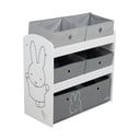 Bílý/šedý dětský organizér na hračky  63,5x29,5x60 cm Miffy – Roba