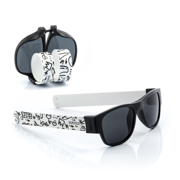 Černo-bílé sluneční srolovatelné brýle InnovaGoods Sunfold ST2