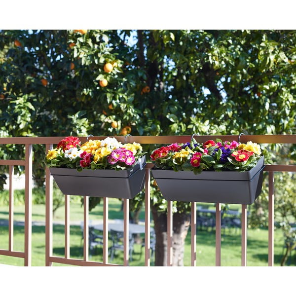 Samozavlažovací truhlík z recyklovaného plastu 50 cm Capri – Artevasi-image-1