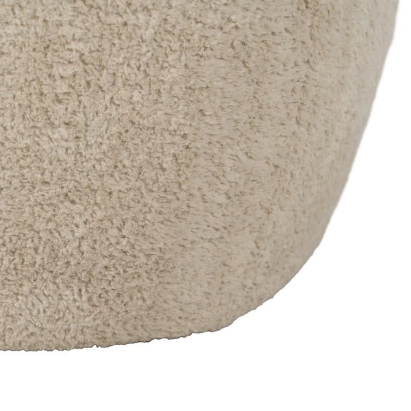Béžový taburet z textilie bouclé – Ixia-image-3