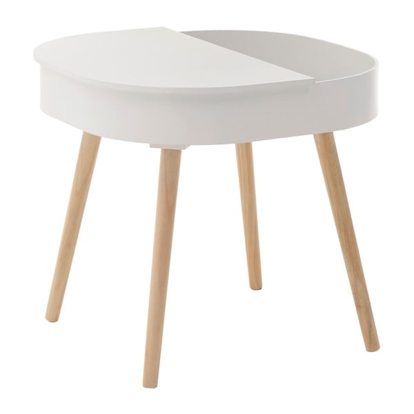 Bílý dřevěný konferenční stolek s úložným prostorem InArt