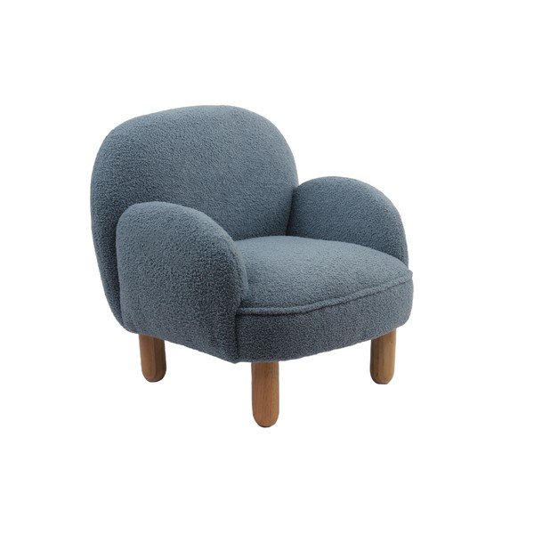 Modré dětské křesílko z textilie bouclé Rocky – Vipack