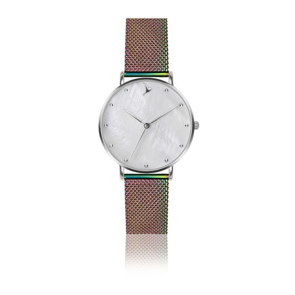 Dámské hodinky s páskem z nerezové oceli v duhové barvě Emily Westwood Dots