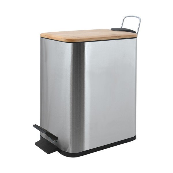 Nášlapný ocelový odpadkový koš v matně stříbrné barvě 5 l   Erik – Spirella-image-1