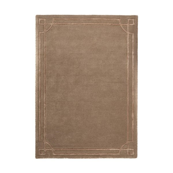 Hnědý ručně tkaný vlněný koberec 120x170 cm Gatsby – Flair Rugs