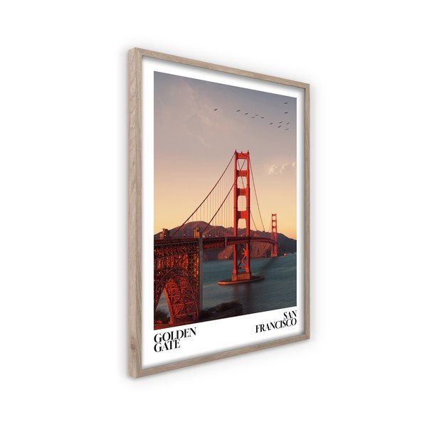 Tištěný obraz s rámem 50x70 cm Golden Gate – Styler-image-4