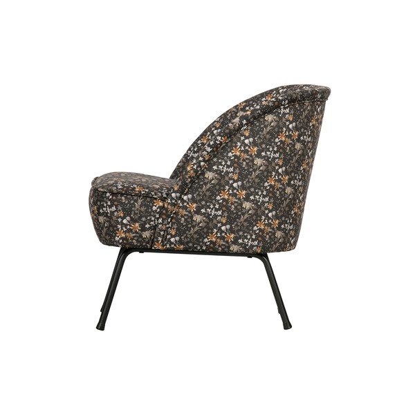 Černé květované křeslo BePureHome Vogue-image-3