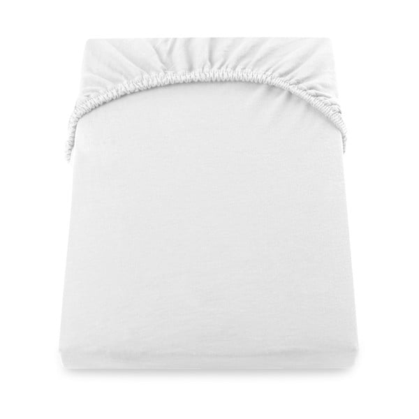 Bílé napínací prostěradlo jersey 240x220 cm Amber – DecoKing