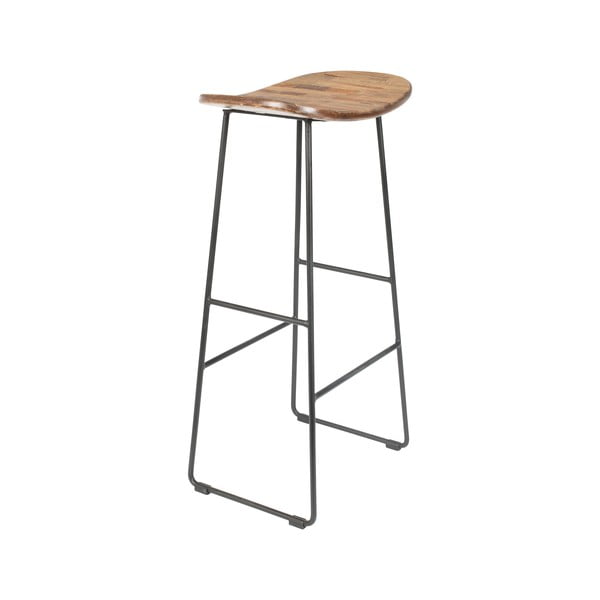 Barová stolička z teakového dřeva v přírodní barvě (výška sedáku 76 cm) Tangle – White Label-image-2