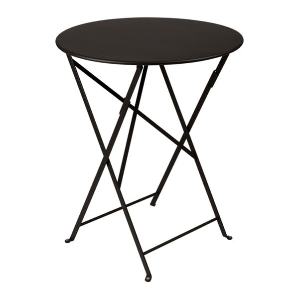 Černý zahradní stolek Fermob Bistro, ⌀ 60 cm