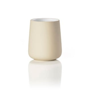 Béžový porcelánový kelímek na zubní kartáčky Nova - Zone