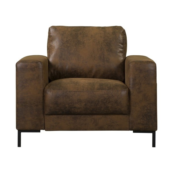 Hnědé křeslo z imitace kůže Lofty Lilly – Miuform-image-2