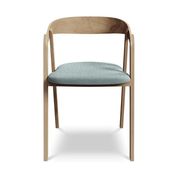 Modré jídelní křeslo z masivního dřeva Erika – Makamii-image-1