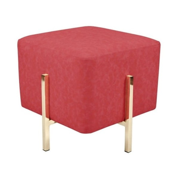 Červená stolička s nohami ve zlaté barvě Vivorum Liani