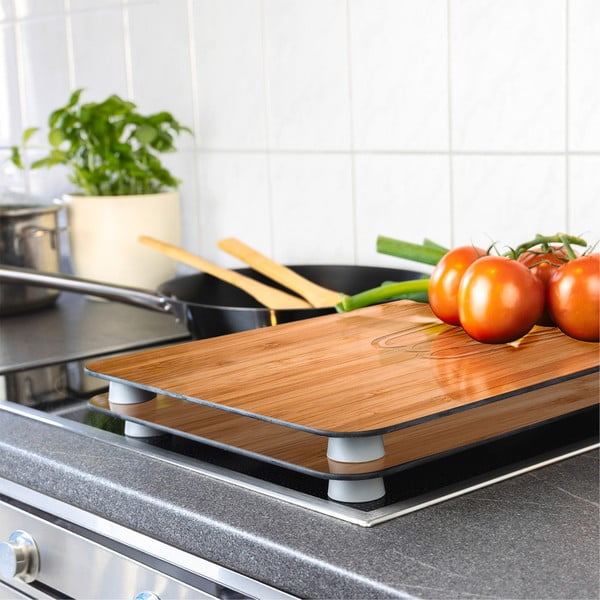 Sada 2 skleněných krytů na sporák Wenko Lunch, 52 x 30 cm-image-1