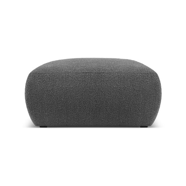Tmavě šedý taburet z textilie bouclé Molino – Micadoni Home-image-1