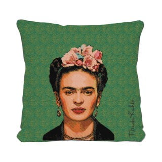 Zelený polštář Madre Selva Frida, 45 x 45 cm