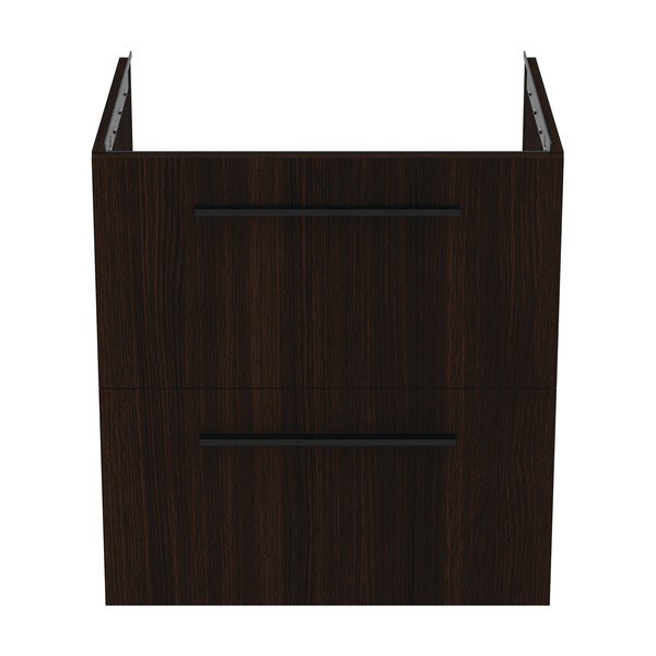 Tmavě hnědá závěsná skříňka pod umyvadlo v dekoru dubu 60x63 cm i.Life B – Ideal Standard-image-2