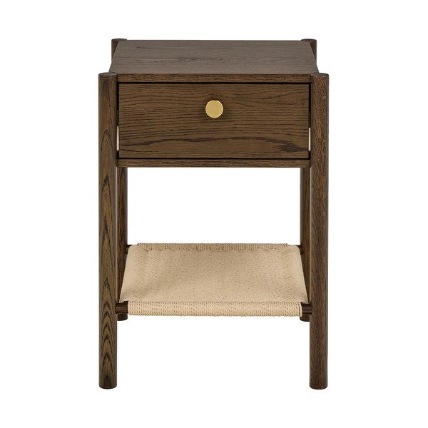 Noční stolek v dekoru dubu v tmavě přírodní barvě Monfort – Actona