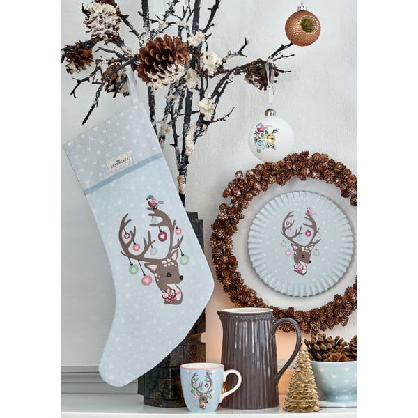 Modrý vánoční podtácek Green Gate Dina, ø 20 cm-image-1