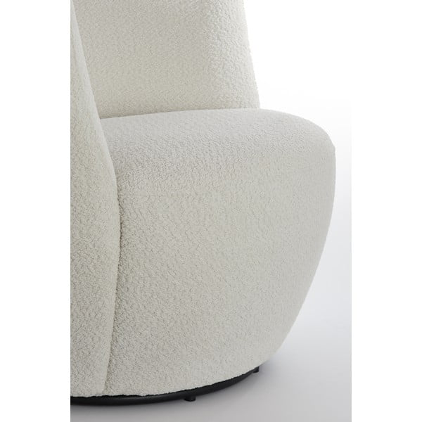 Bílé křeslo z textilie bouclé Senja – Light & Living-image-1