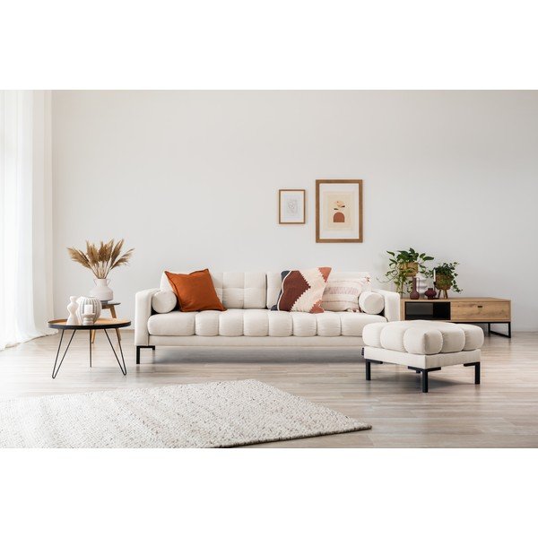Bílobéžová pohovka 217 cm Bali – Cosmopolitan Design-image-4