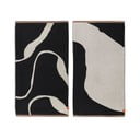 Černobílé ručníky v sadě 2 ks z Bio bavlny 50x90 cm Nova Arte – Mette Ditmer Denmark