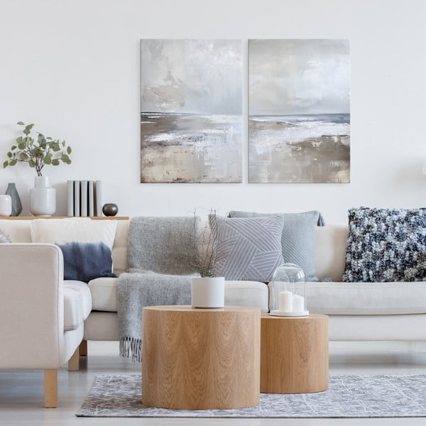 Obrazy s ručně malovanými prvky v sadě 2 ks 50x70 cm Breeze – Styler-image-2