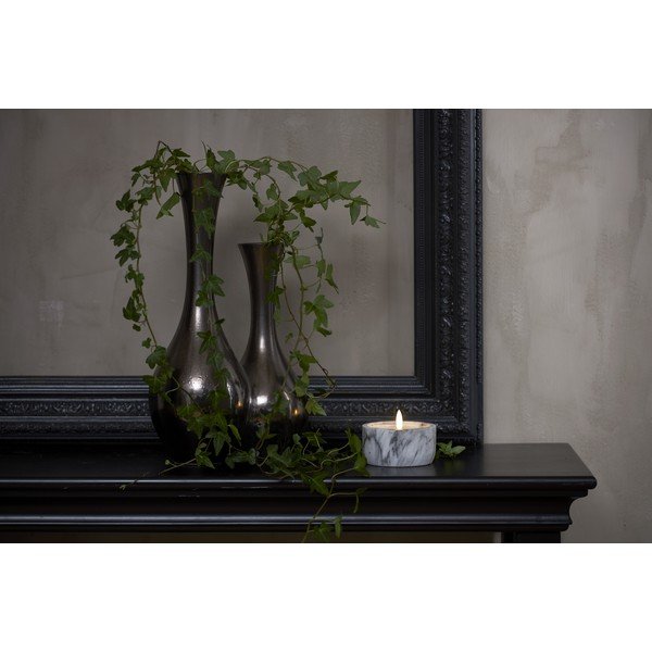 Šedo-bílá betonová LED svíčka Star Trading Flamme Marble, výška 7,5 cm-image-3