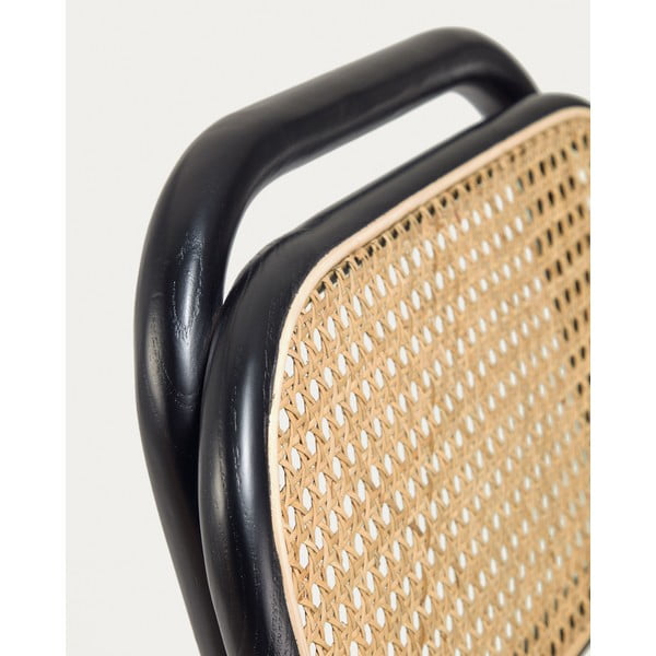 Černá barová židle z jilmového dřeva (výška sedáku 65 cm) Doriane – Kave Home-image-4