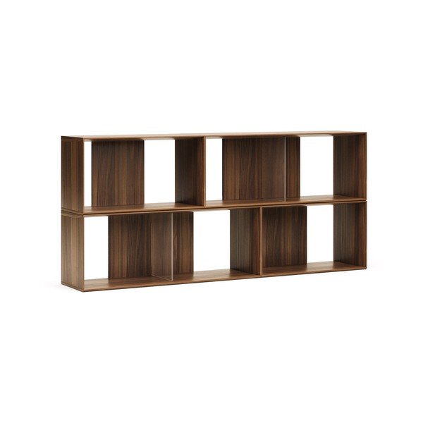 Hnědý modulární policový systém v dekoru ořechu 4 ks 168x76 cm Litto – Kave Home-image-2
