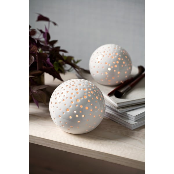 Bílý vánoční svícen z kostního porcelánu Kähler Design Nobili, ⌀ 14 cm-image-1