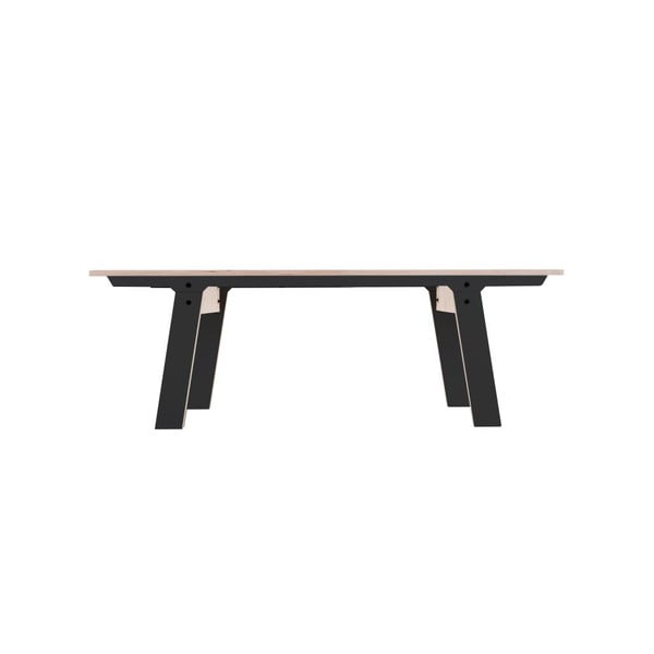 Černá lavice na sezení rform Slim 01, délka 133 cm