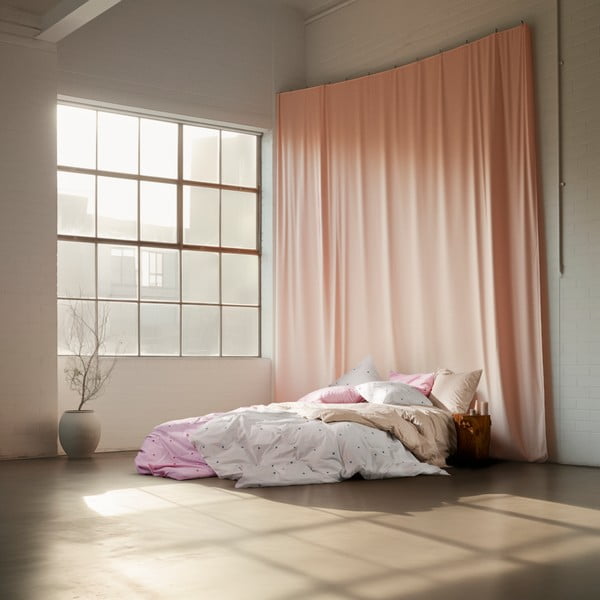 Bílé povlečení na jednolůžko z bavlněného perkálu 140x200 cm Daisy – JUNA-image-4