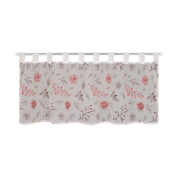 Bílo-růžová záclona 135x45 cm Rose – Sehlbach