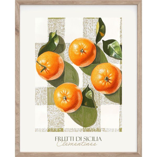 Tištěný obraz s rámem 40x50 cm Mandarines  – Styler